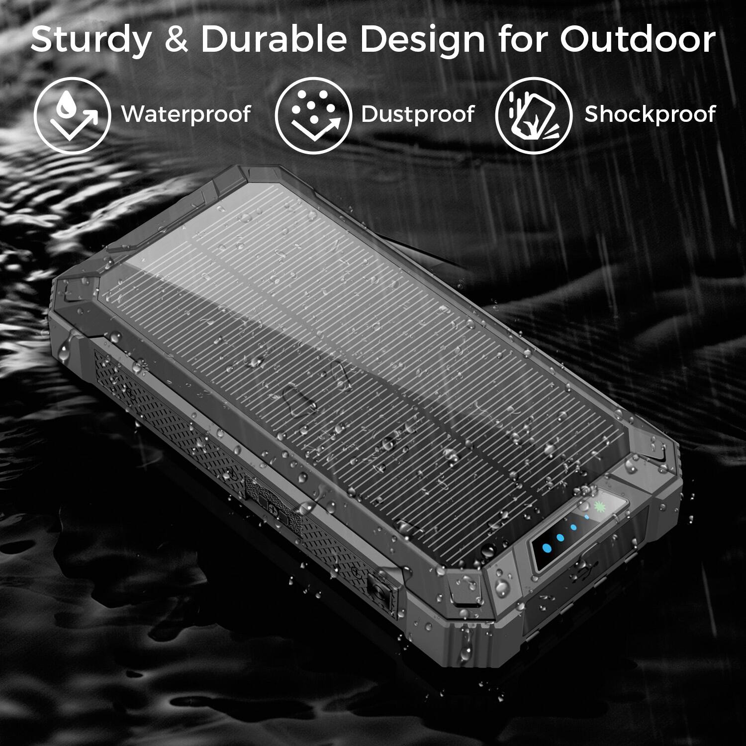 Sturdy & Durable Design for Outdoor, Waterproof, Dustproof, Shockproof