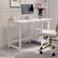 The text on the image is "modern white desk."