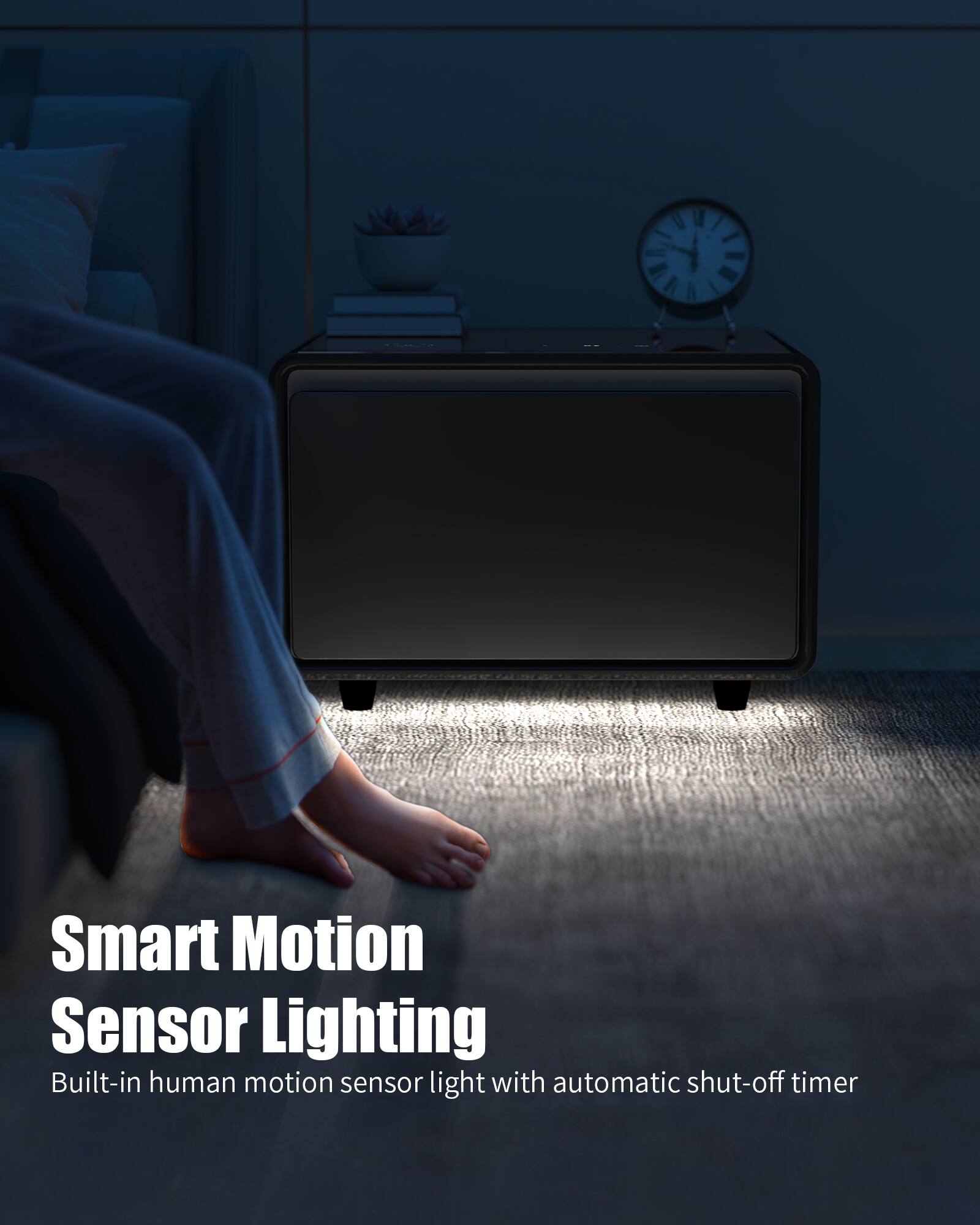1. Smart Motion Sensor Lighting: Built-in human motion sensor light with automatic shut-off timer.