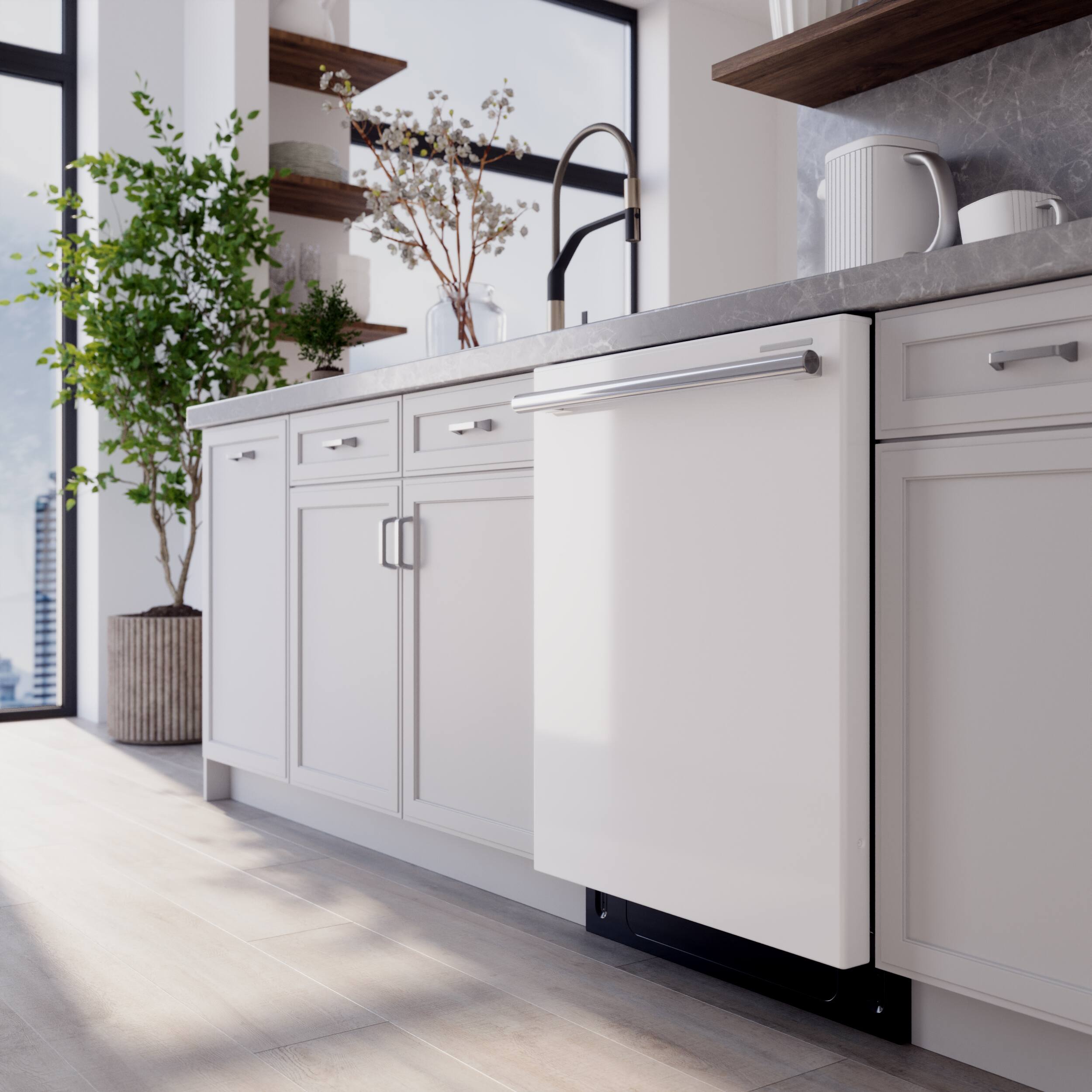Alt View 14. Forno Appliances - Stella 24" Top Control Built-In Stainless Steel Tub Dishwasher and 44dBA - White.
