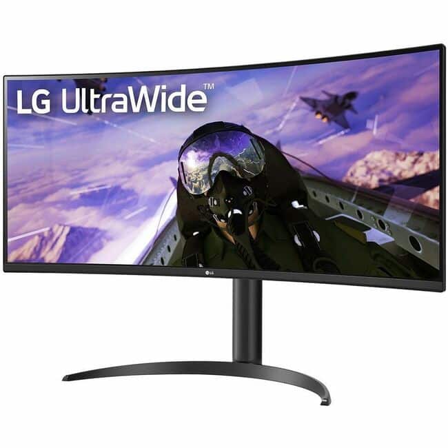 LG - 34BP65C-B 34" Class Curved Screen LED Monitor - 21:9 - 34" Viewable - Vertical Alignment (VA) - Edge LED - Black