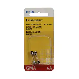 Bussmann - 6 amps Fast Acting Glass Fuse 2 pk