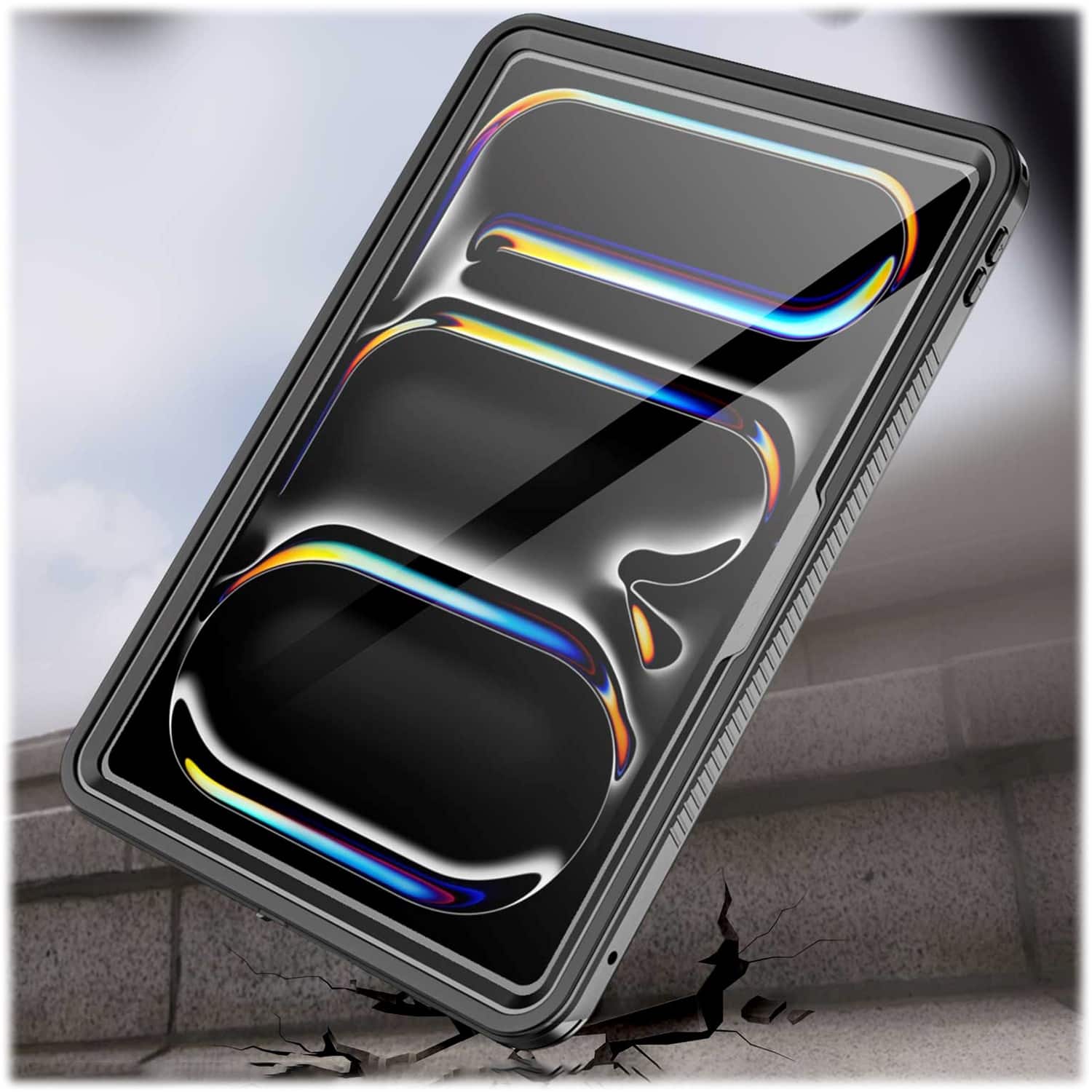 Alt View 16. SaharaCase - Oasis Series Water-Resistant Case for Apple iPad Pro (M4) 13" 2024 - Clear/Black.