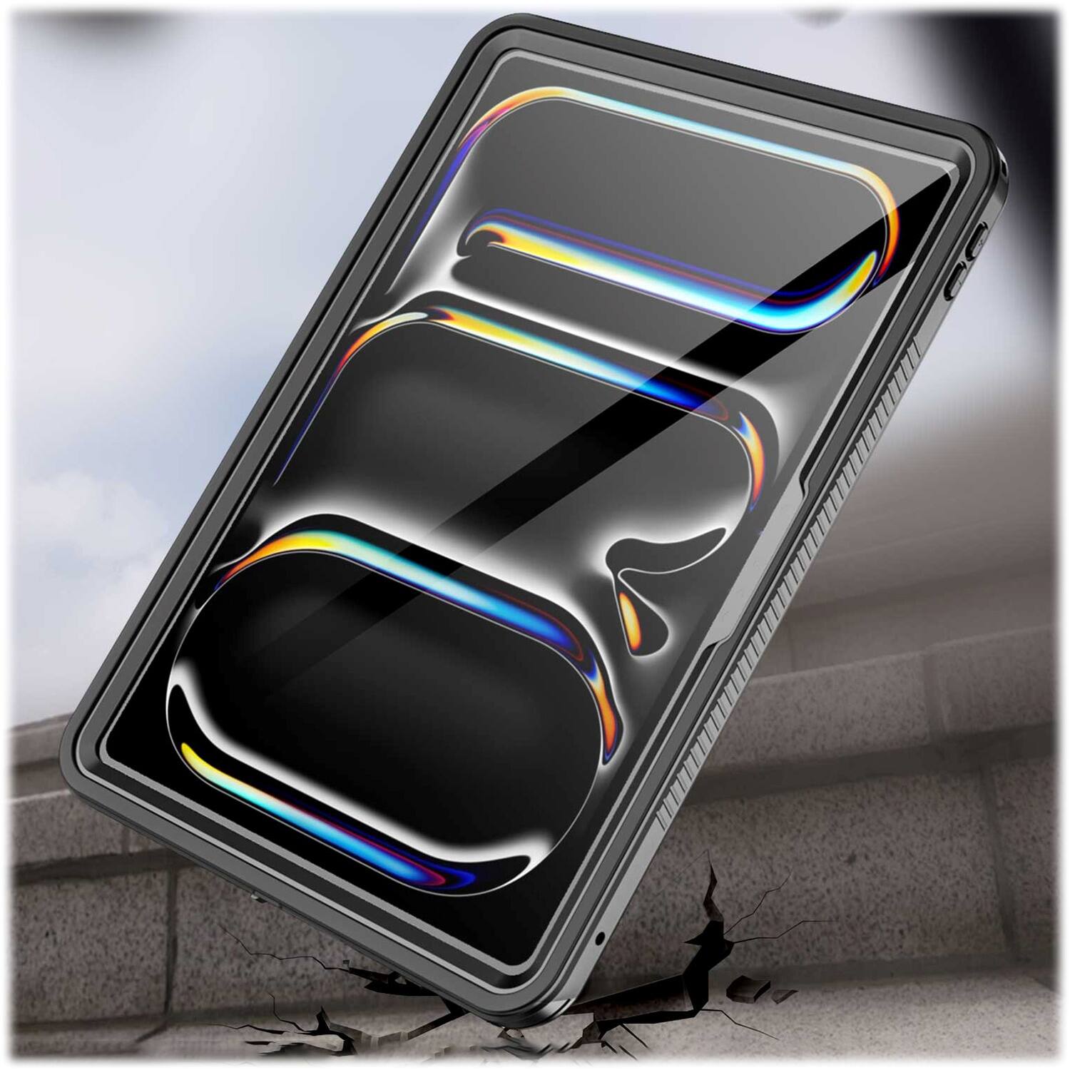 Alt View 16. SaharaCase - Oasis Series Water-Resistant Case for Apple iPad Pro (M4) 13" 2024 - Clear/Black.