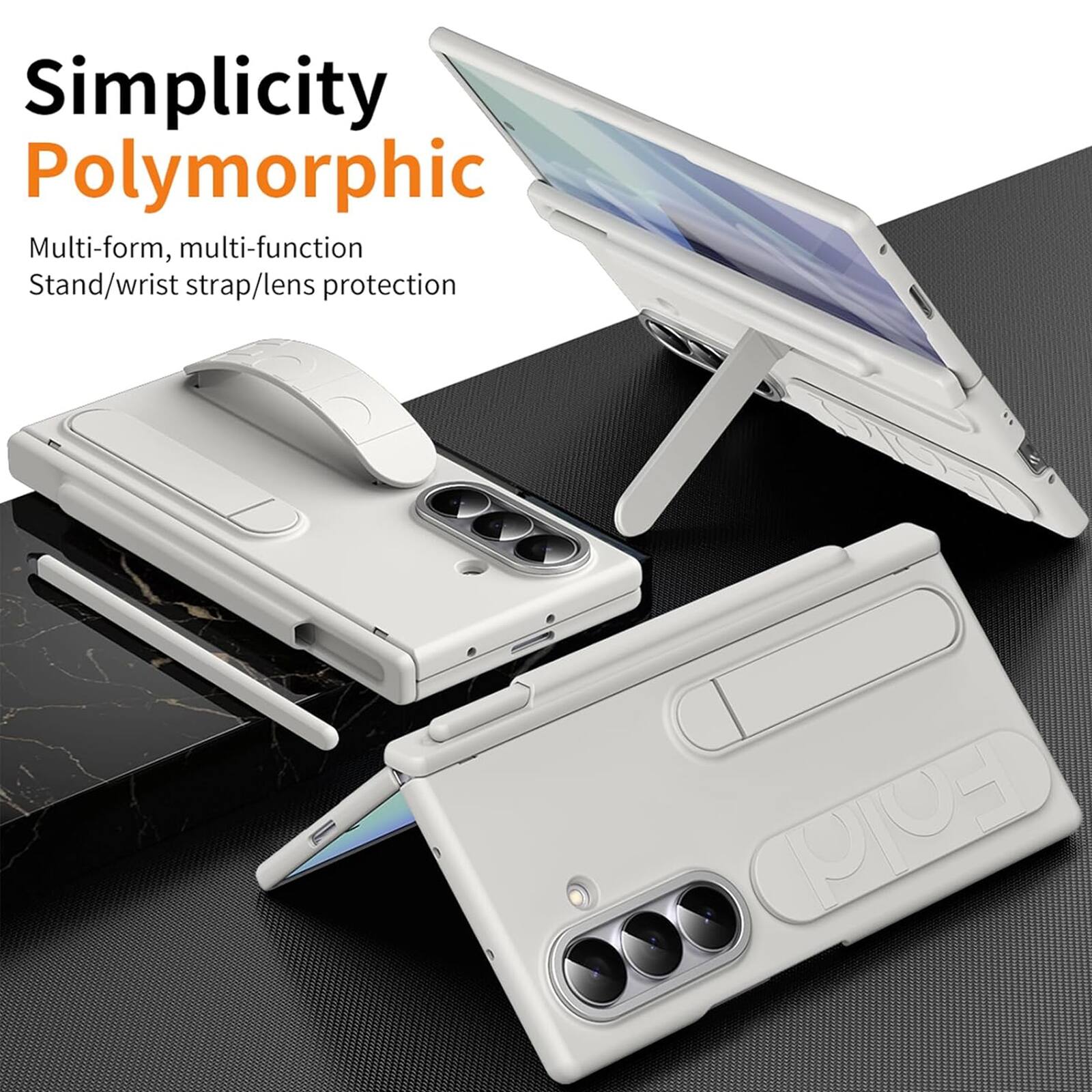 Simplicity Polymorphic  
Multi-form, multi-function  
Stand/wrist strap/lens protection