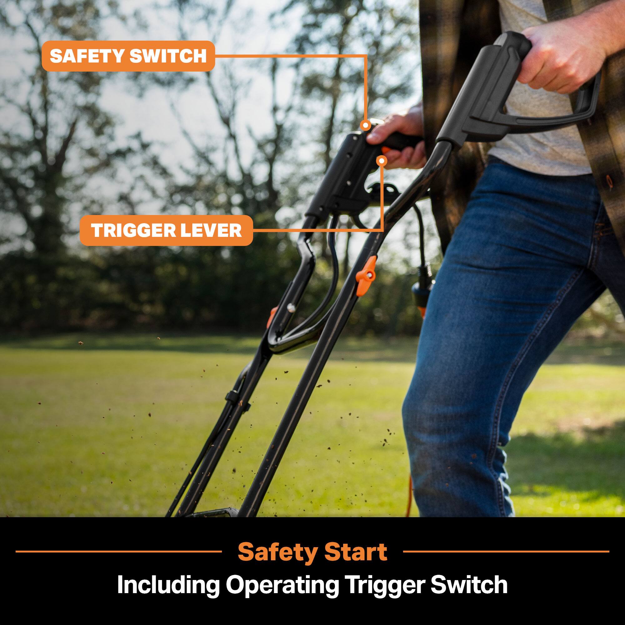 SAFETY SWITCH  
TRIGGER LEVER  
Safety Start  
Including Operating Trigger Switch