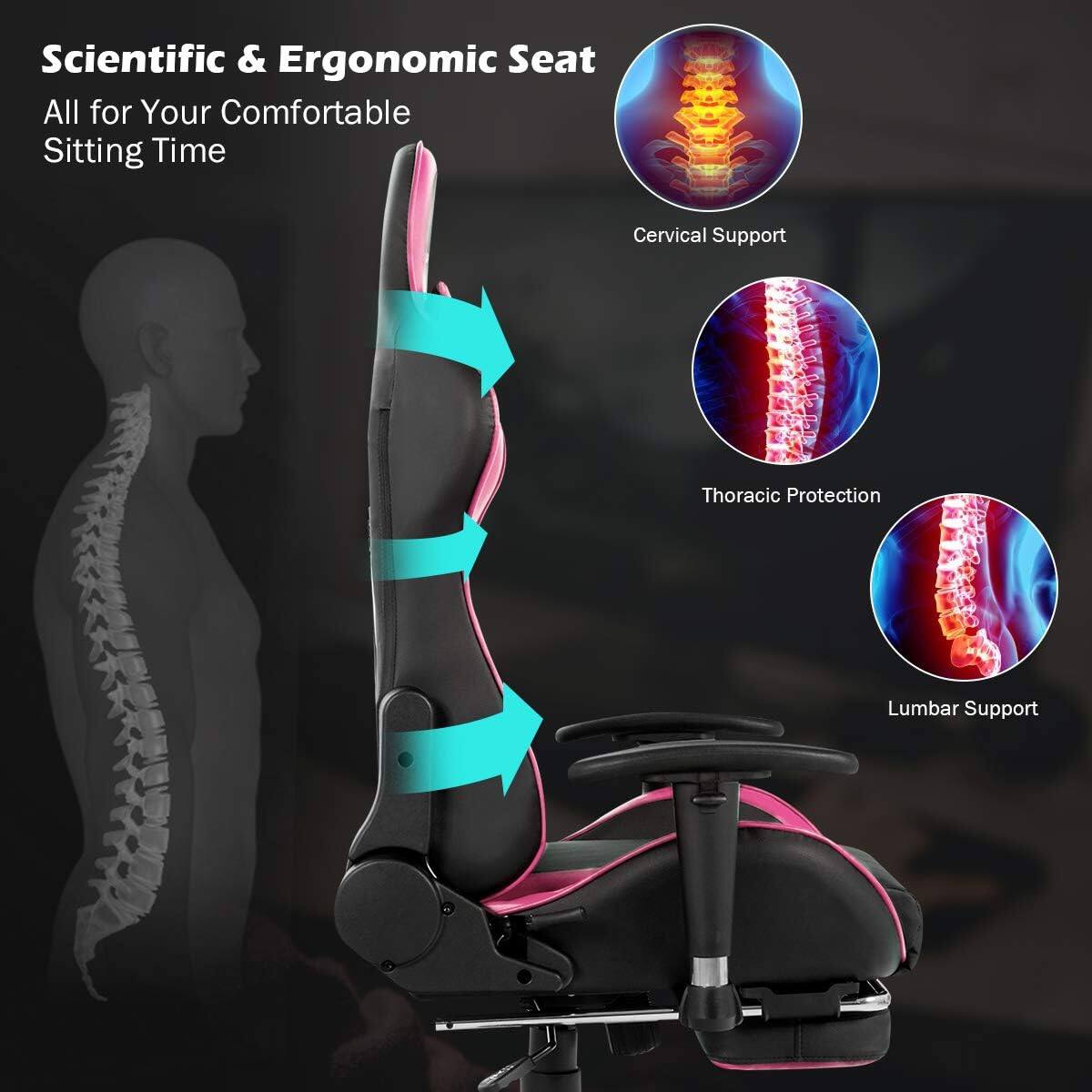 Scientific & Ergonomic Seat All for Your Comfortable Sitting Time Cervical Support Thoracic Protection Lumbar Support
