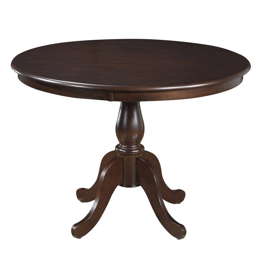 Angle. Carolina Chair & Table - Fairview 42" Pedestal Dining Table with 4 Whitman Dining Chairs - Espresso - Espresso.