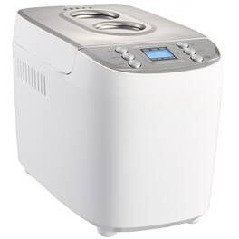 Mirfee - 3LB Bread Maker Machine, 15-in-1 Programmable w/ Gluten-Free Setting, Nonstick Ceramic Pan, 3 Loaf & Crust Colors - White