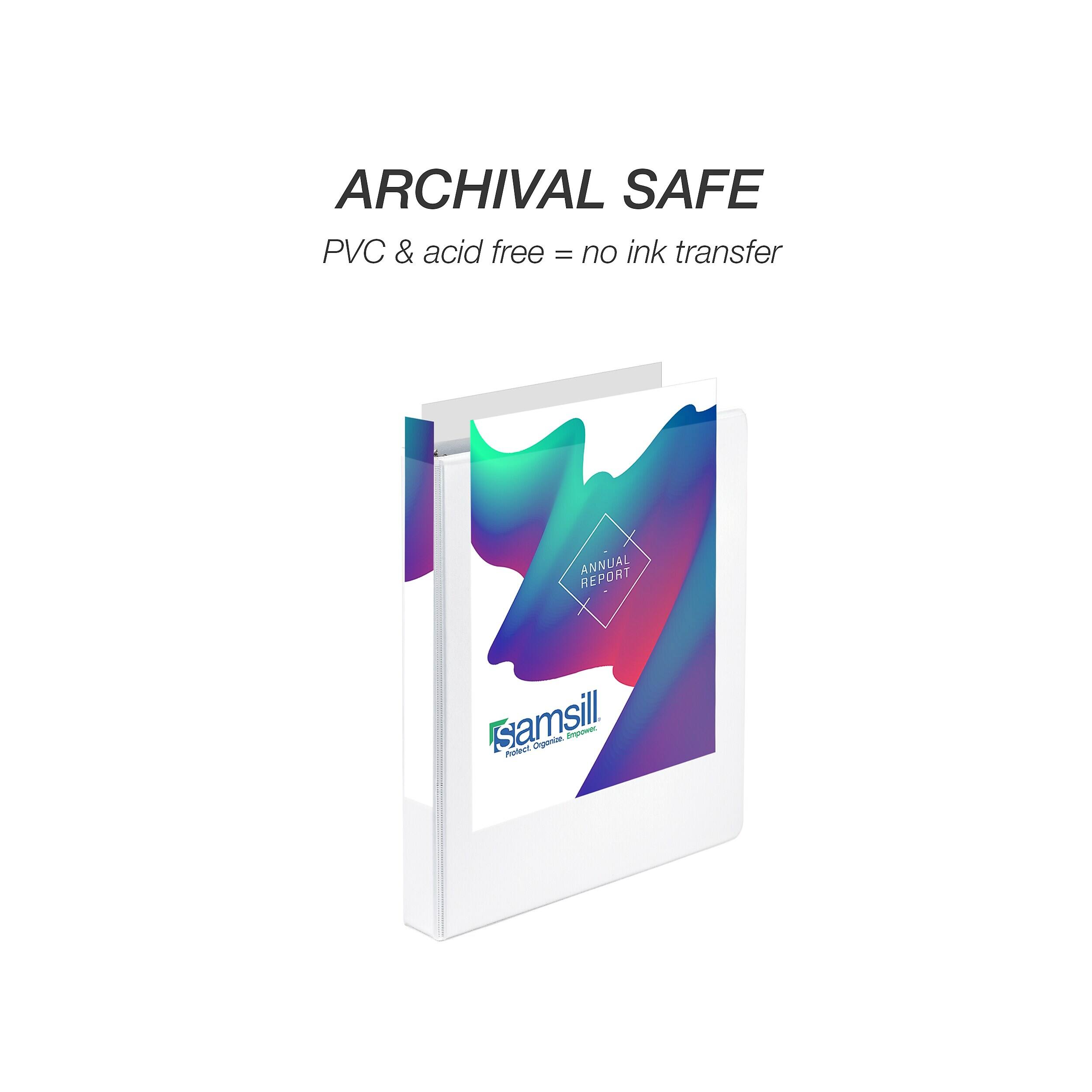 ARCHIVAL SAFE  
PVC & acid free = no ink transfer  

ANNUAL REPORT  
Tsamsill Protect Organize.