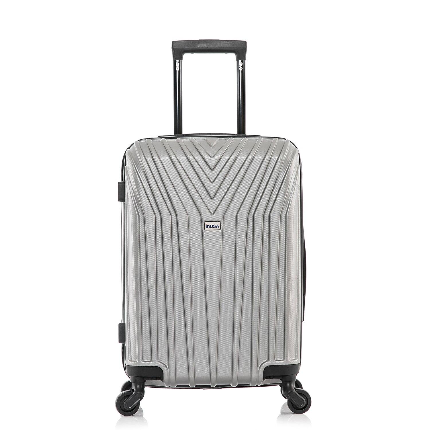 Angle. InUSA - Vasty Lightweight Hardside Spinner Luggage 20" Carry-On - GREY.