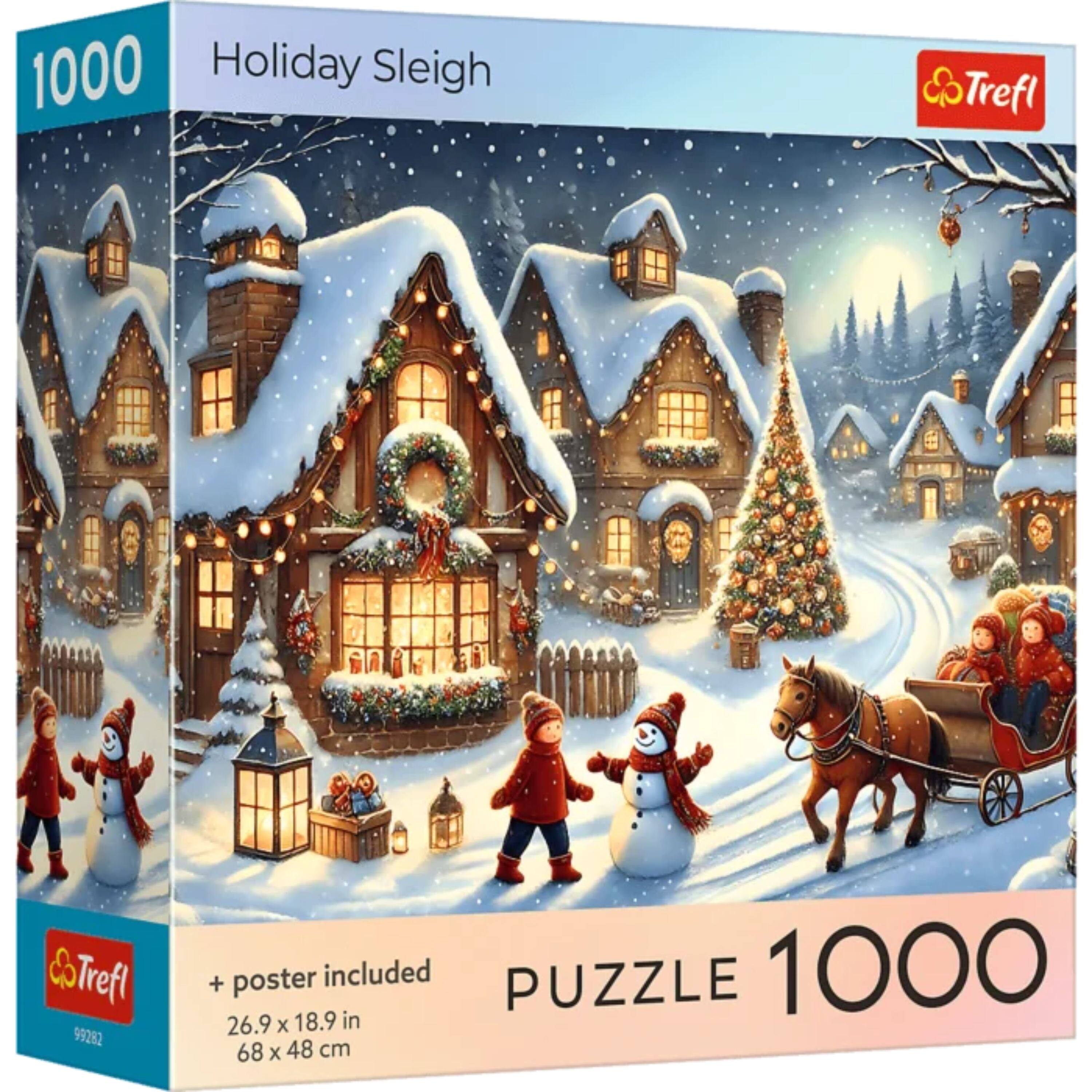 1000 Holiday Sleigh  
Trefl 99282  
+ poster included  
PUZZLE 1000  
26.9 x 18.9 in  
68 x 48 cm