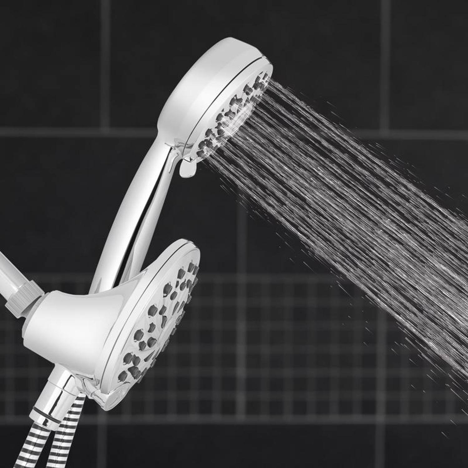 Back. Waterpik - Waterpik PowerPulse Chrome 8 settings Showerhead Combo 1.8 gpm - Chrome.