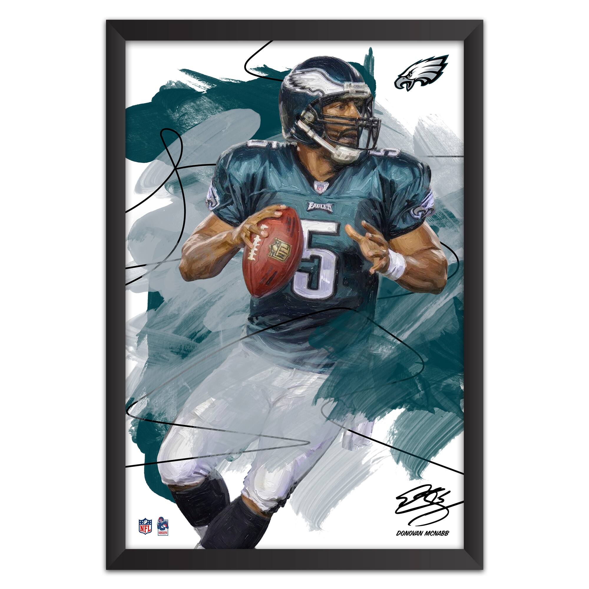 Donovan McNabb Philadelphia Eagles 14" x 20" Brush Stroke Player Framed Art Print