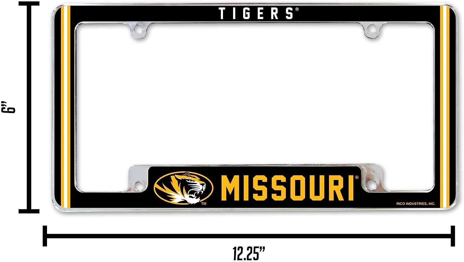 TIGERS  
MISSOURI  
RICO INDUSTRIES, INC.  

6"  
12.25"