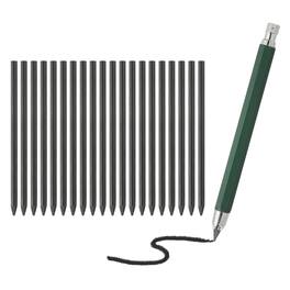 Unique Bargains - Mech Pencil 5.6mm, Lead Holder Large w/ 20pcs 2B Lead for Drawing, Sketching, Woodworking - Green