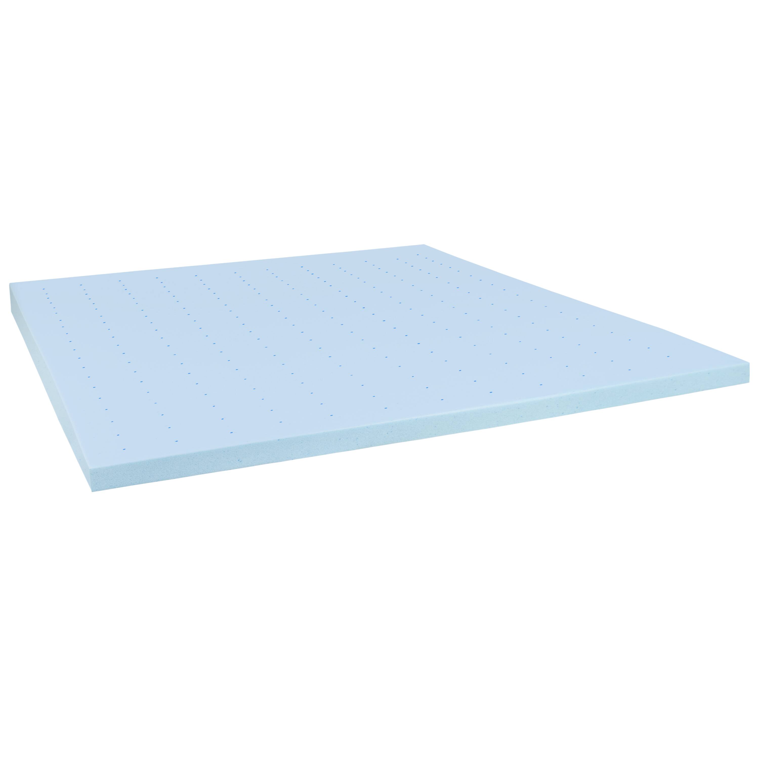 Alt View 1. Emma + Oliver - 3 Inch Gel Infused Cool Touch CertiPUR-US Certified Memory Foam Topper - Blue.