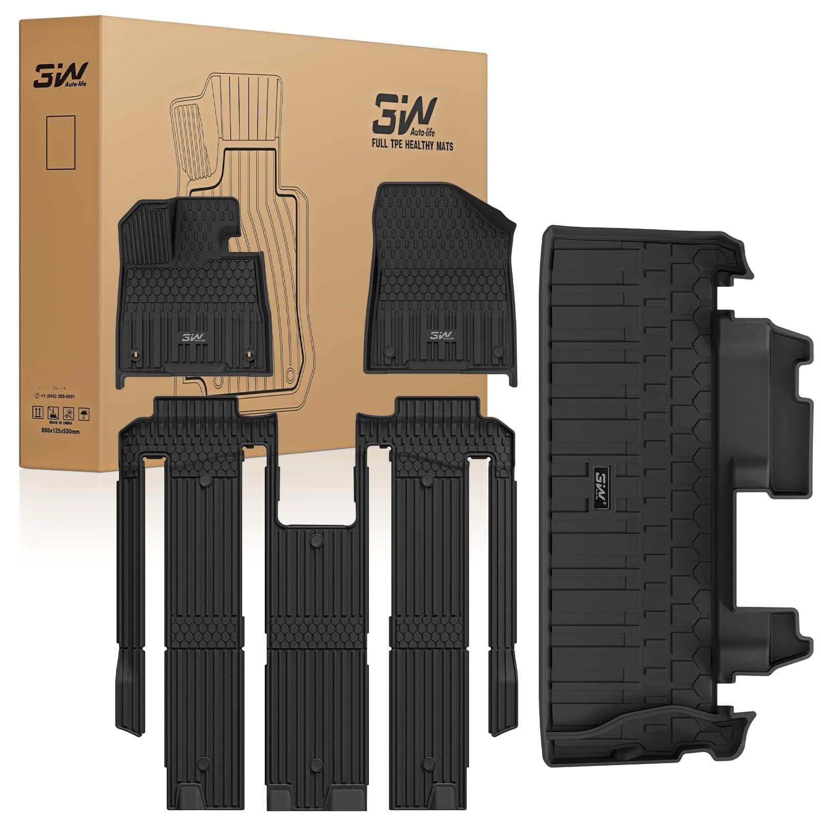 Empire DigiLabs - Floor Mats Fit Toyota Tundra only For Crewmax Cab Tpe All Weather Custom Liner Sr sr5 trd Pro limited pla - 8. Sienna 7Seat Refrigerator|24-26|Full Set