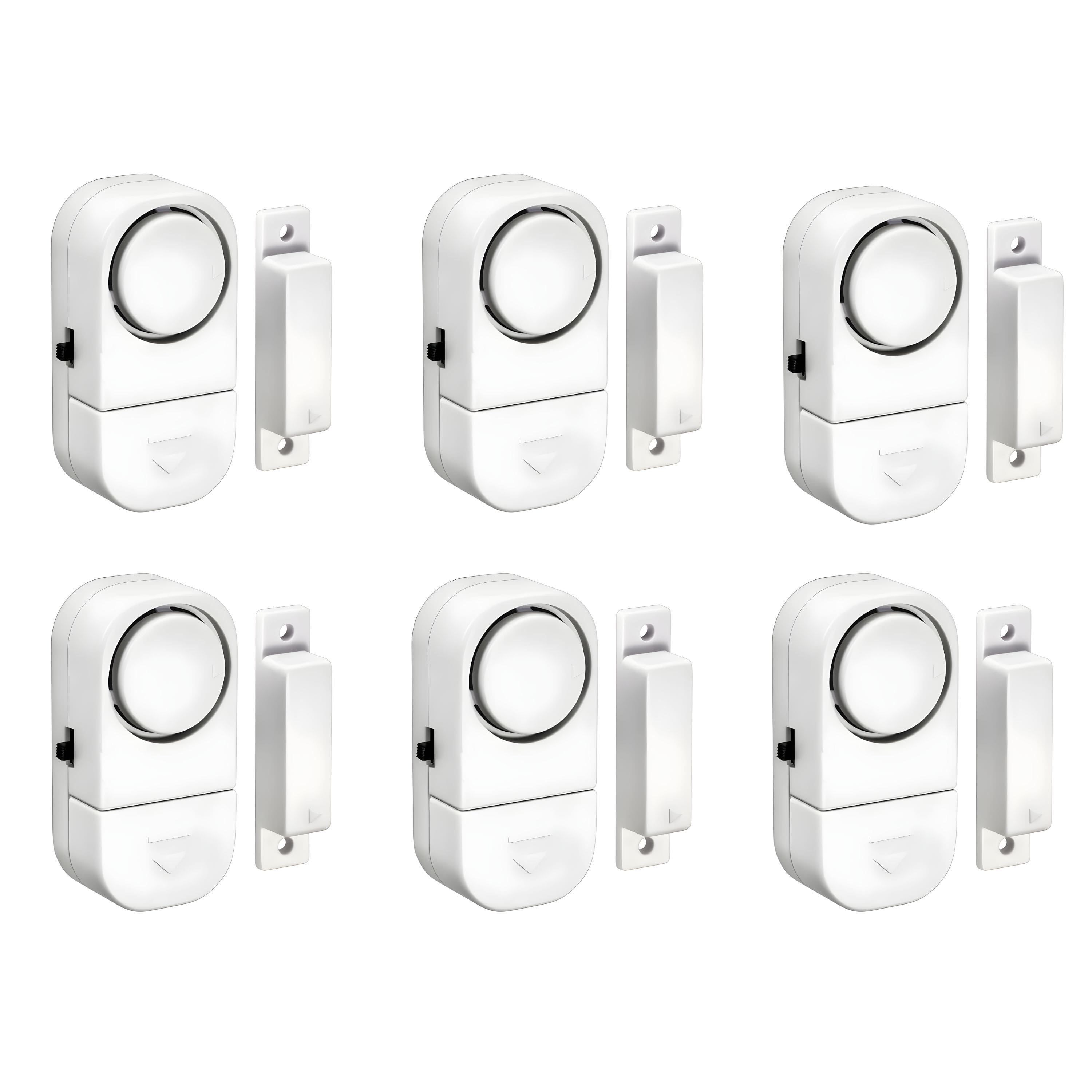 Front. Kitcheniva - Wireless Home Window Door Burglar Security Alarm System Magnetic Sensor 6 Pcs - White.