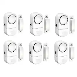Kitcheniva - Wireless Home Window Door Burglar Security Alarm System Magnetic Sensor 6 Pcs - White