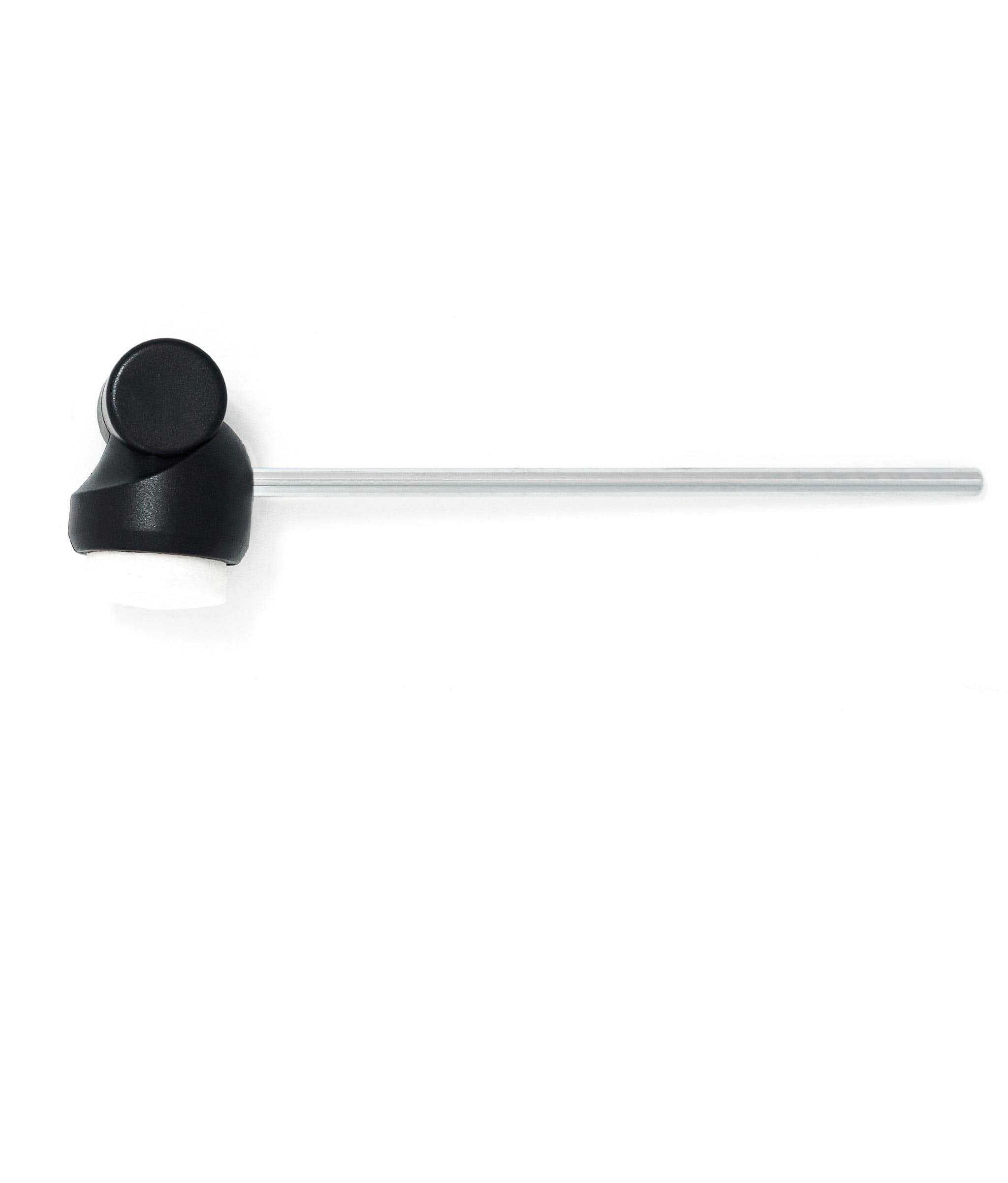 Angle. Gibraltar Hardware - 6.25" Lightweight Felt Bass Drum Beater, Mid-Low Impact for Fast Play and Subdued Attack.