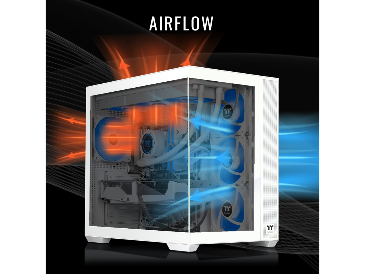 Alt View 2. Thermaltake - Thermaltake Gaming PC AMD Ryzen 7 9800X3D 32GB DDR5 2TB SSD RX 9070 XT Win 11.