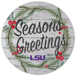 Jardine - LSU Tigers 20'' x 20'' Season's Greetings Circle - White