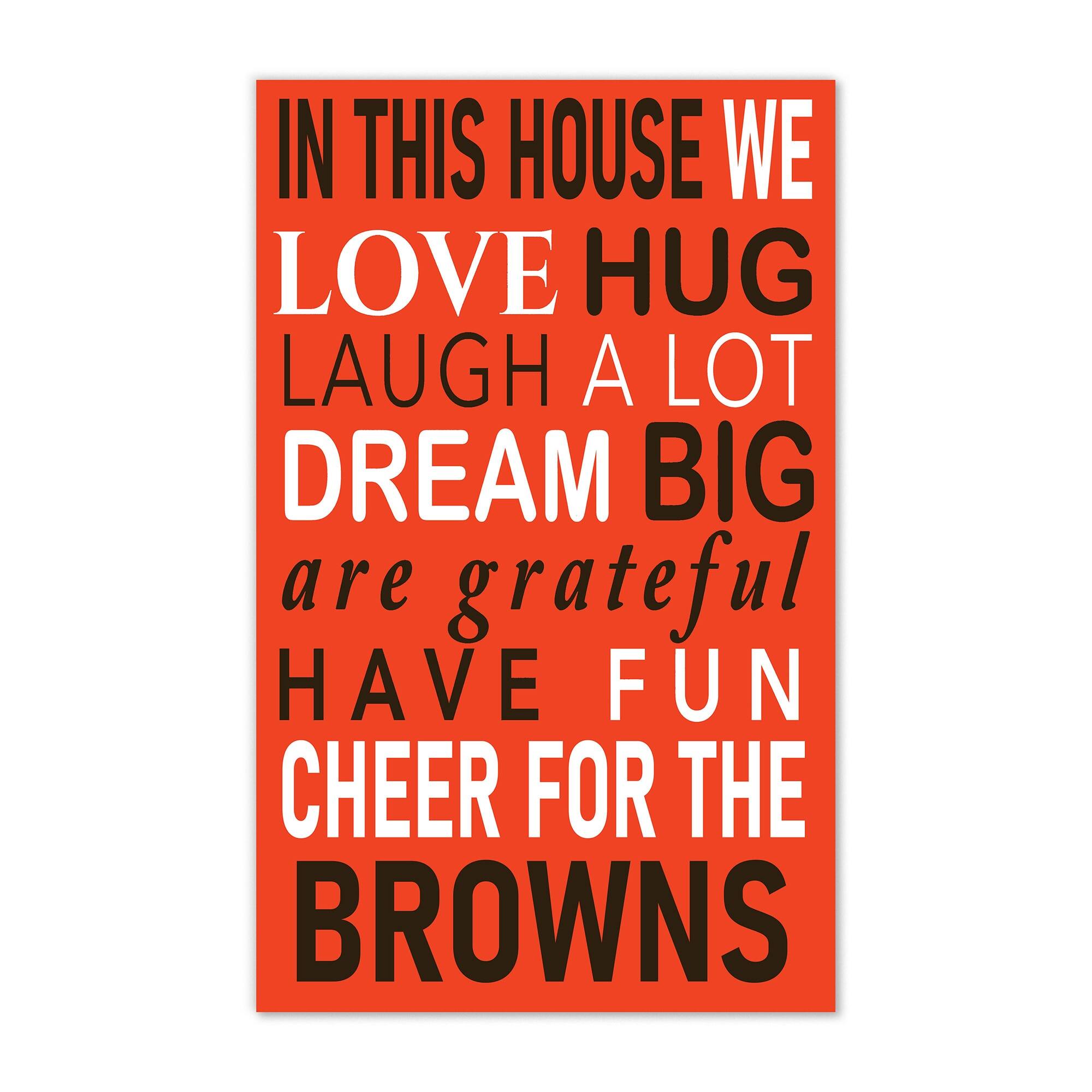 Cleveland Browns 11" x 19" Briteline In This House Sign