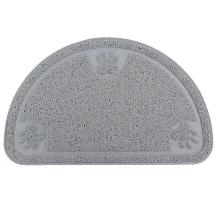 Front. Gibson - Gibson Home Pet Elements 14.2 x 23.6 Inch Paw Print Placemat in Grey - Gray.