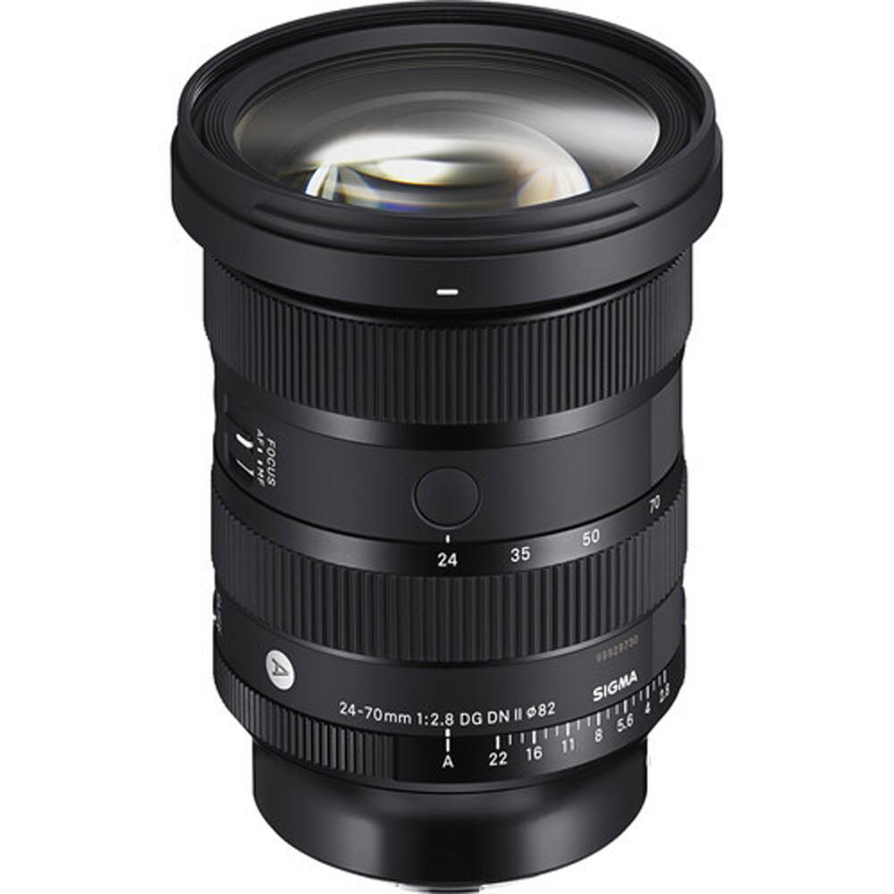 AF# INF FOCUS 24 35 50 70 A 98929720 SIGMA 21 24-70mm Il 82 1:2.8 DG DN 5.6 8 I 11 A 22 16