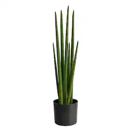 BreeBe - 23" Sansevieria Snake Artificial Plant - Green
