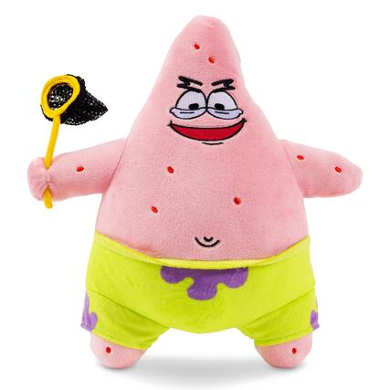 Front. Nickelodeon - Nickelodeon SpongeBob SquarePants Patrick Star Jellyfishing 10-Inch Plush Toy - Multi-Color.