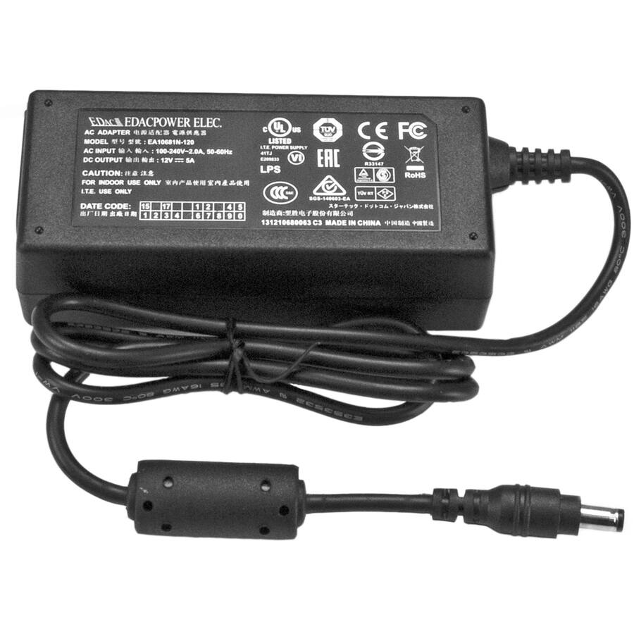 EDAC EDACPOWER ELEC. AC ADAPTER  
MODEL: EA10681N-120  
LISTED LTE POWER SUPPLY  
AC INPUT: 100-240V-2.0A, 50-60Hz  
DC OUTPUT: 12V 2.0A  
CAUTION: ILA  
LPS  
RoHS  
FOR INDOOR USE ONLY  
I.T.E. USE ONLY  
DATE CODE: 15 17 1 2 4 5  
1 2 3 4 6 7 8 9 0  
131210680063  
C3  
MADE IN CHINA  
300g  
16AWG 0.09 AWM