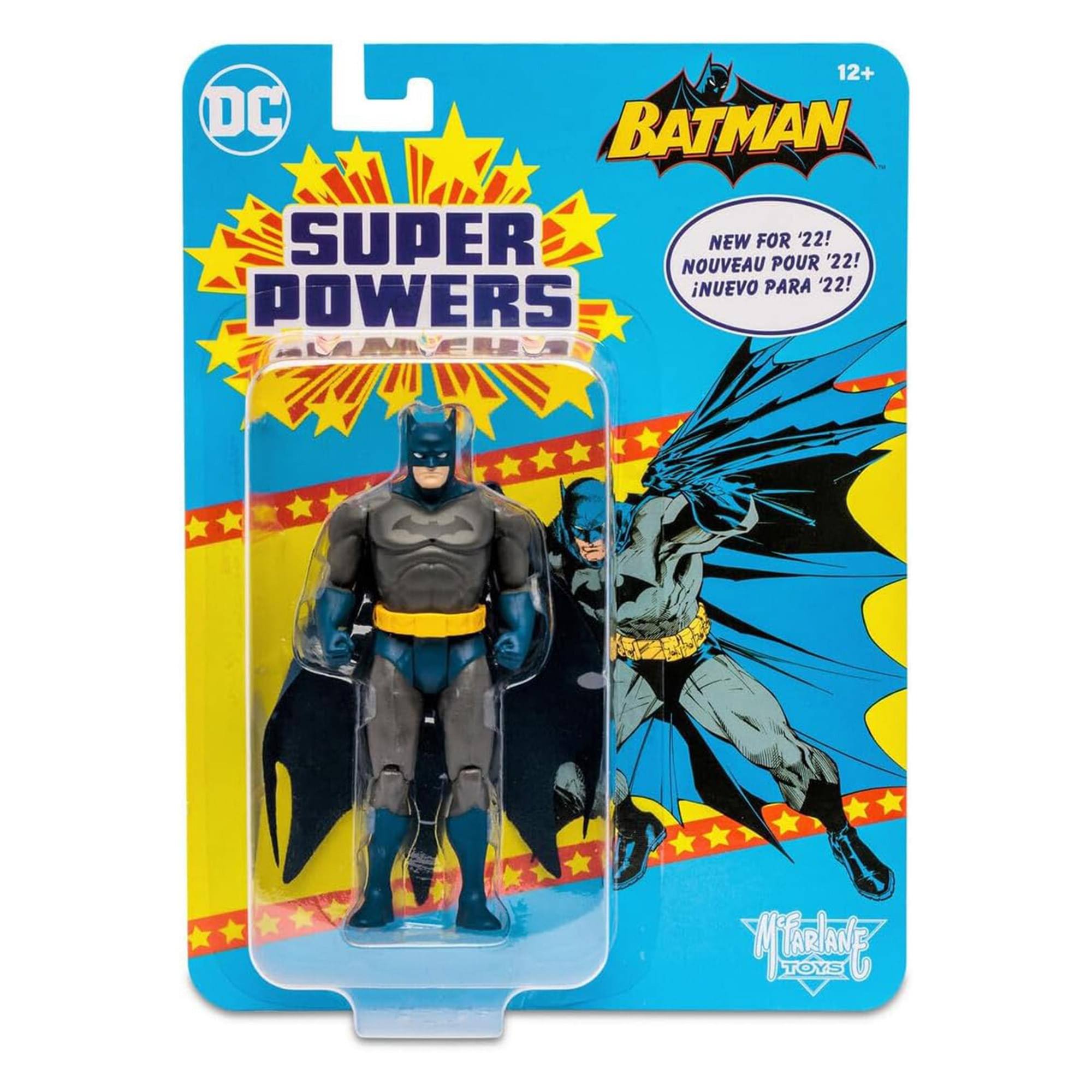 12+ DC BATMAN SUPER POWERS  
NEW FOR '22!  
NOUVEAU POUR '22!  
NUEVO PARA '22!  
MARLANE TOYS