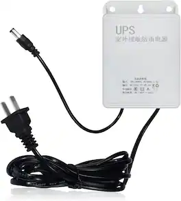 HQRP - Mini UPS Battery Backup 12V 2A 5400mAh for WiFi Router/Modem, CCTV, DVR, LED - White