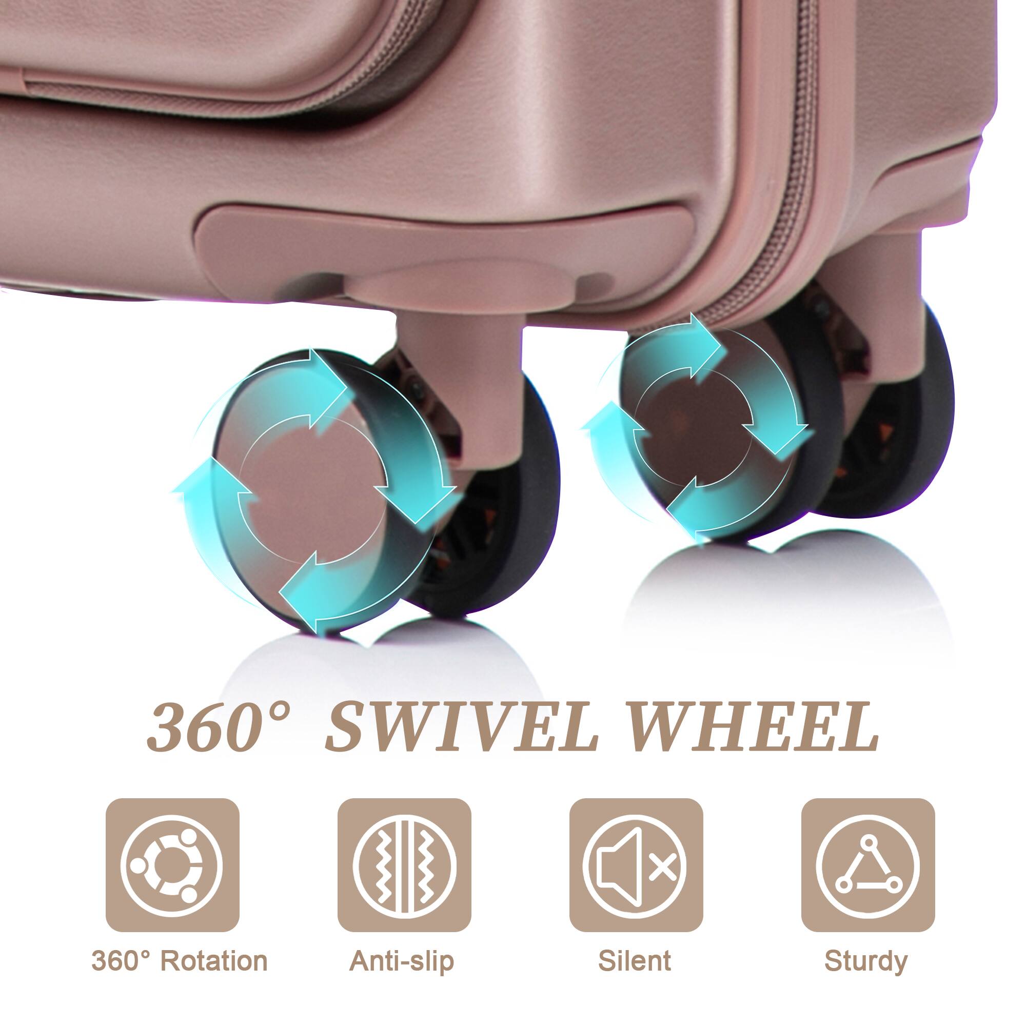360° SWIVEL WHEEL

- 360° Rotation
- Anti-slip
- Silent
- Sturdy