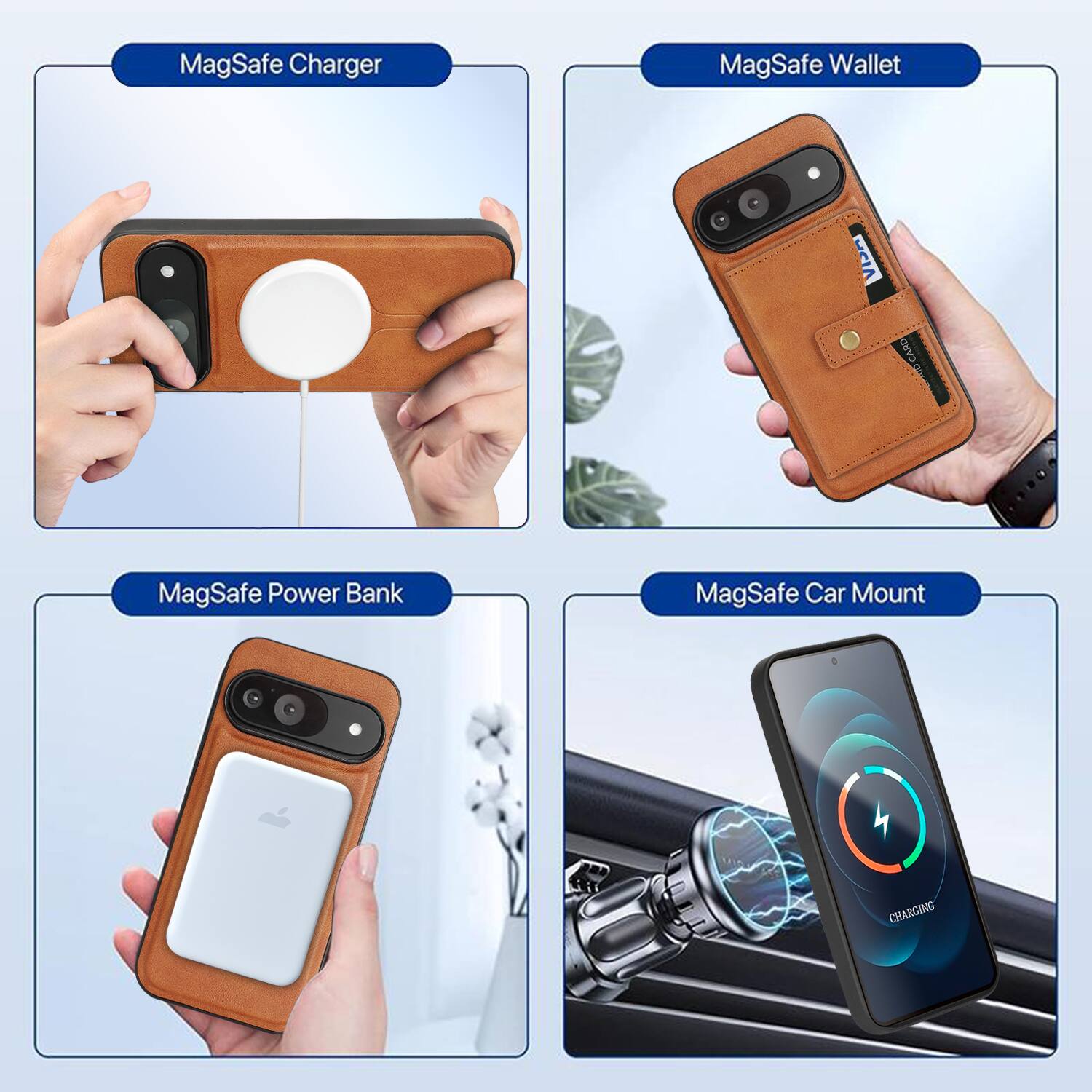 MagSafe Charger  
MagSafe Wallet  
MagSafe Power Bank  
MagSafe Car Mount