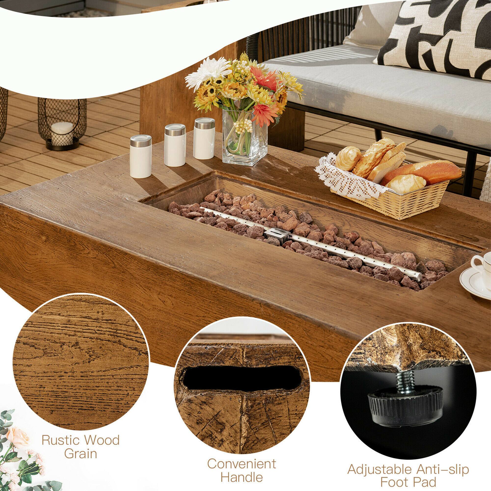 Rustic Wood Grain  
Convenient Handle  
Adjustable Anti-slip Foot Pad