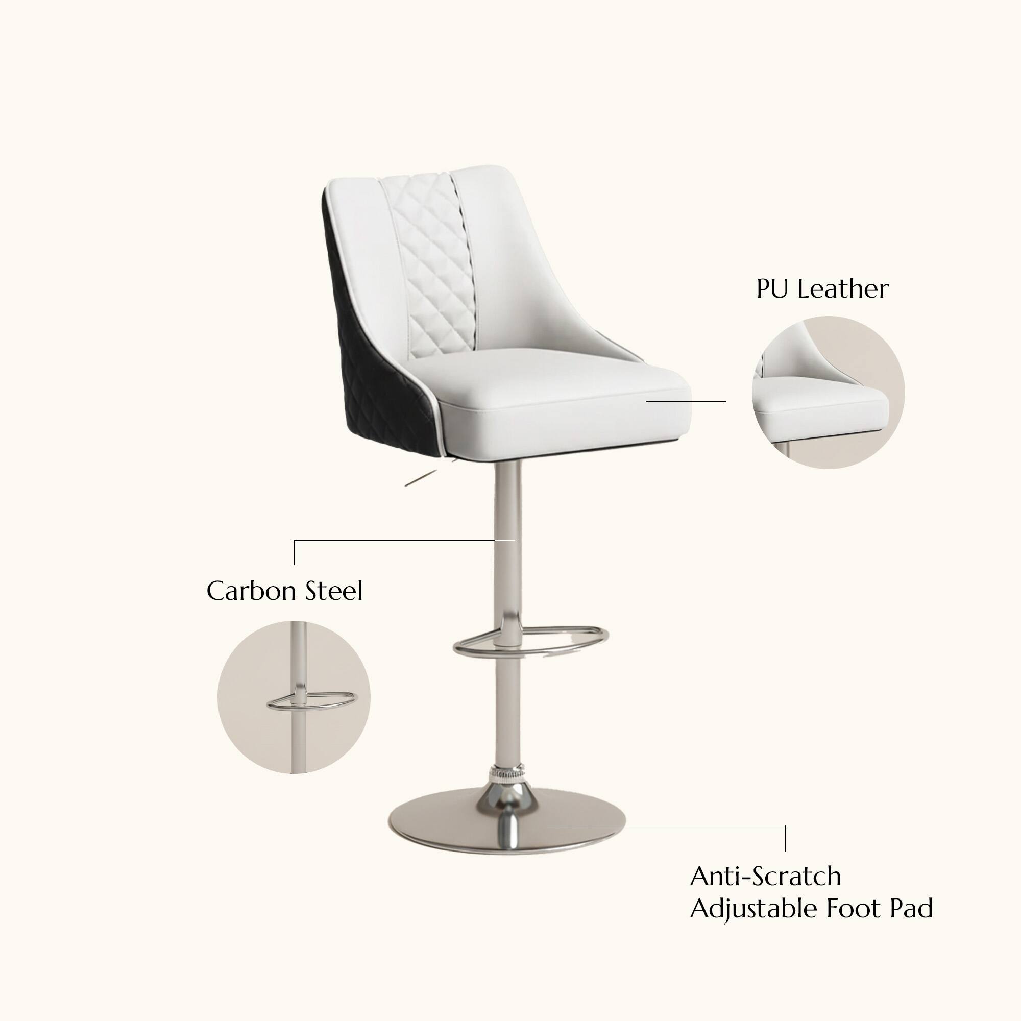 PU Leather Carbon Steel Anti-Scratch Adjustable Foot Pad