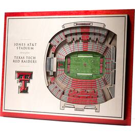 YouTheFan - Texas Tech Red Raiders 17'' x 13'' 5-Layer StadiumViews 3D Wall Art - Brown
