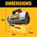 DIMENSIONS
18.00" HEIGHT
17.50" WIDTH
10.50" LENGTH
DEWALT 20V MAX 68,000 BTU