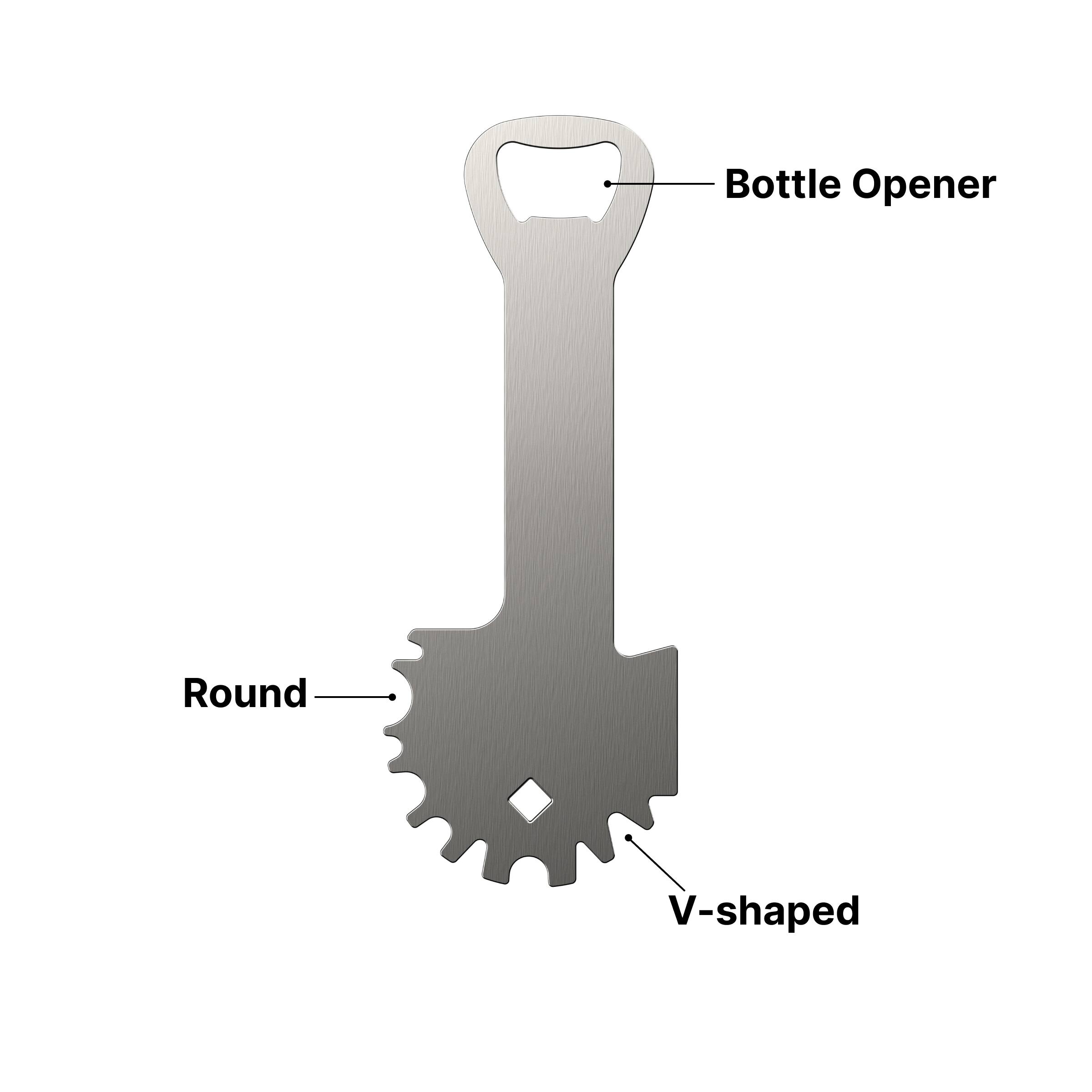 Bottle Opener Round V-shaped