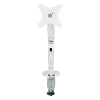 Office Star Products - Single Monitor Arm with USB - White - Front_Zoom