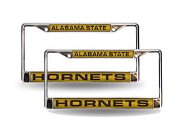 Rico Industries - Alabama State Hornets Chrome Metal Laser Cut License Plate Frame - Set of 2 Frames - Multi