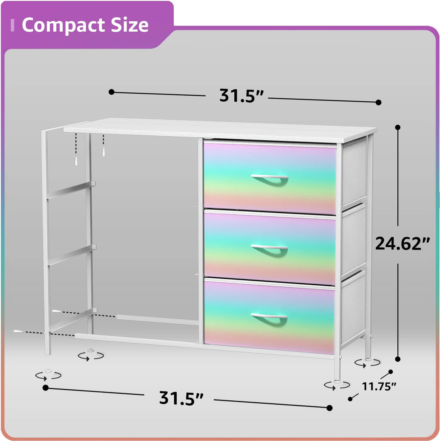 Compact Size  
31.5" x 24.62" x 31.5" x 11.75"