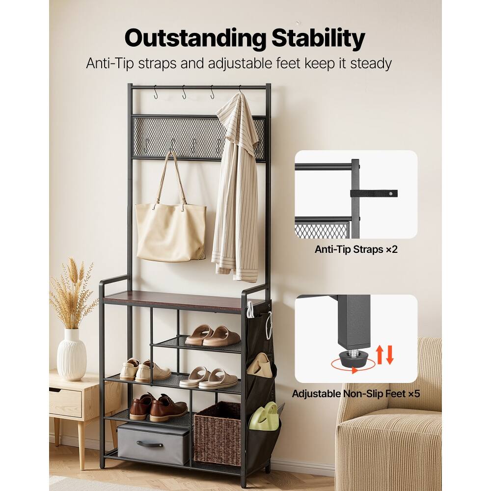Outstanding Stability  
Anti-Tip straps and adjustable feet keep it steady  

Anti-Tip Straps x2  
Adjustable Non-Slip Feet x5