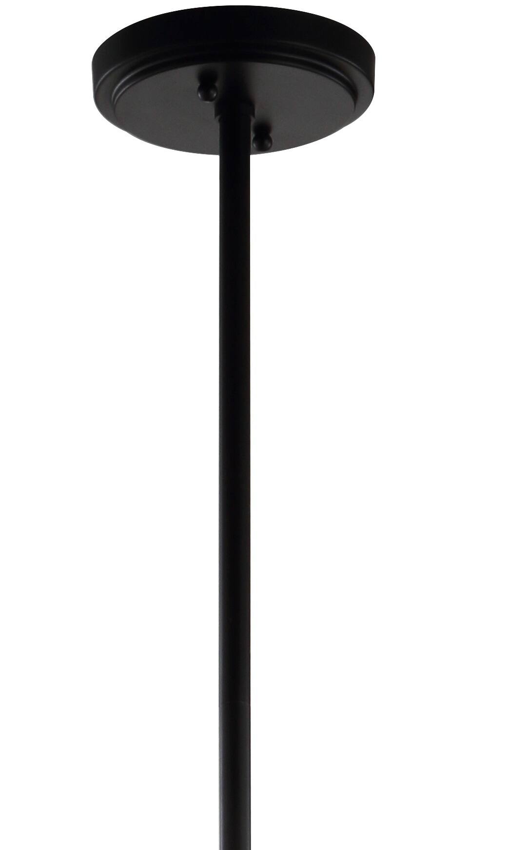 Alt View 4. Jonathan Y - Adam 16" Adjustable Metal/Glass LED Pendant, Oil Rubbed Bronze - Oil Rubbed Bronze.
