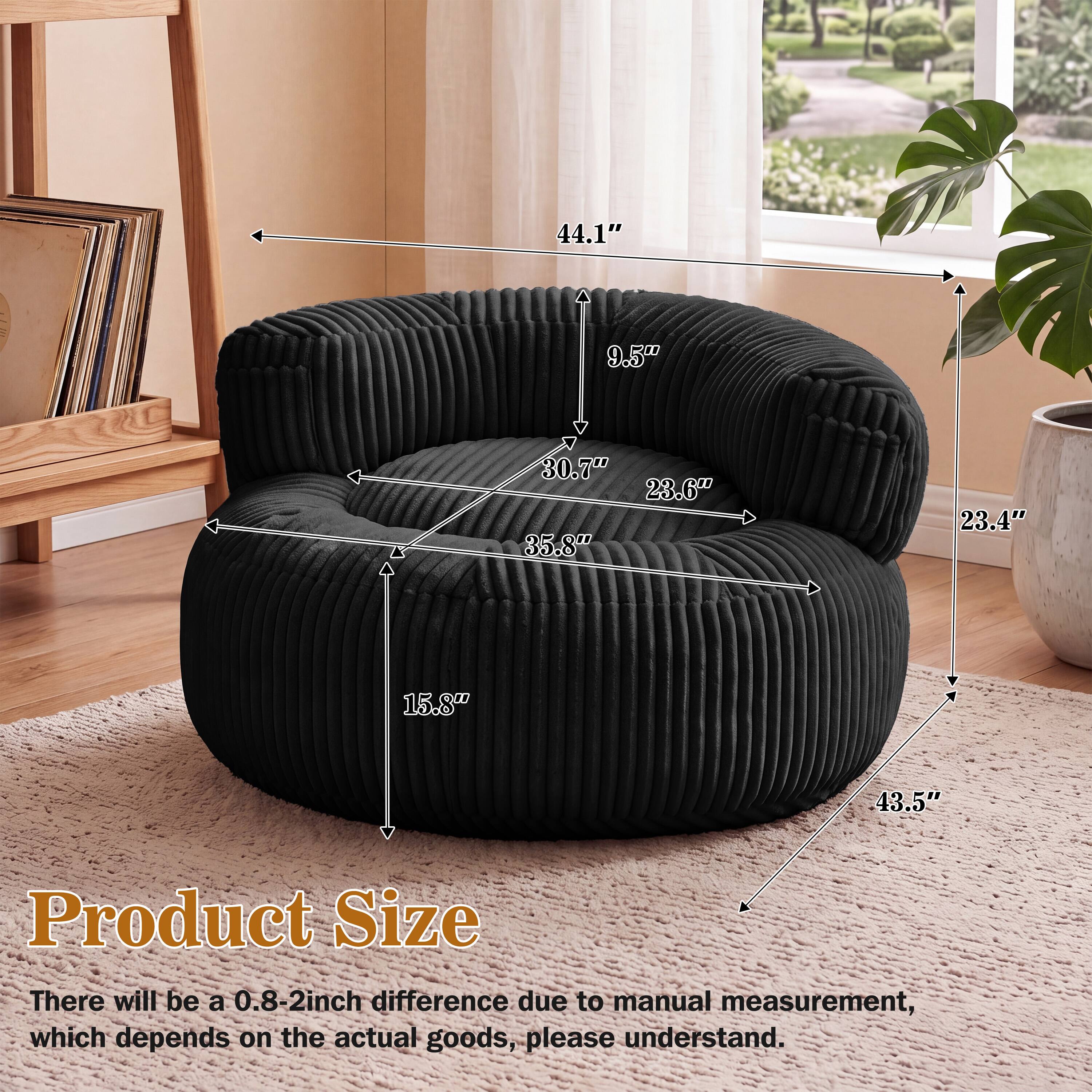 44.1"  
9.5"  
30.7" 23.6" 35.8"  
23.4"  
15.8"  
43.5"  

Product Size  
There will be a 0.8-2 inch difference due to manual measurement, which depends on the actual goods, please understand.