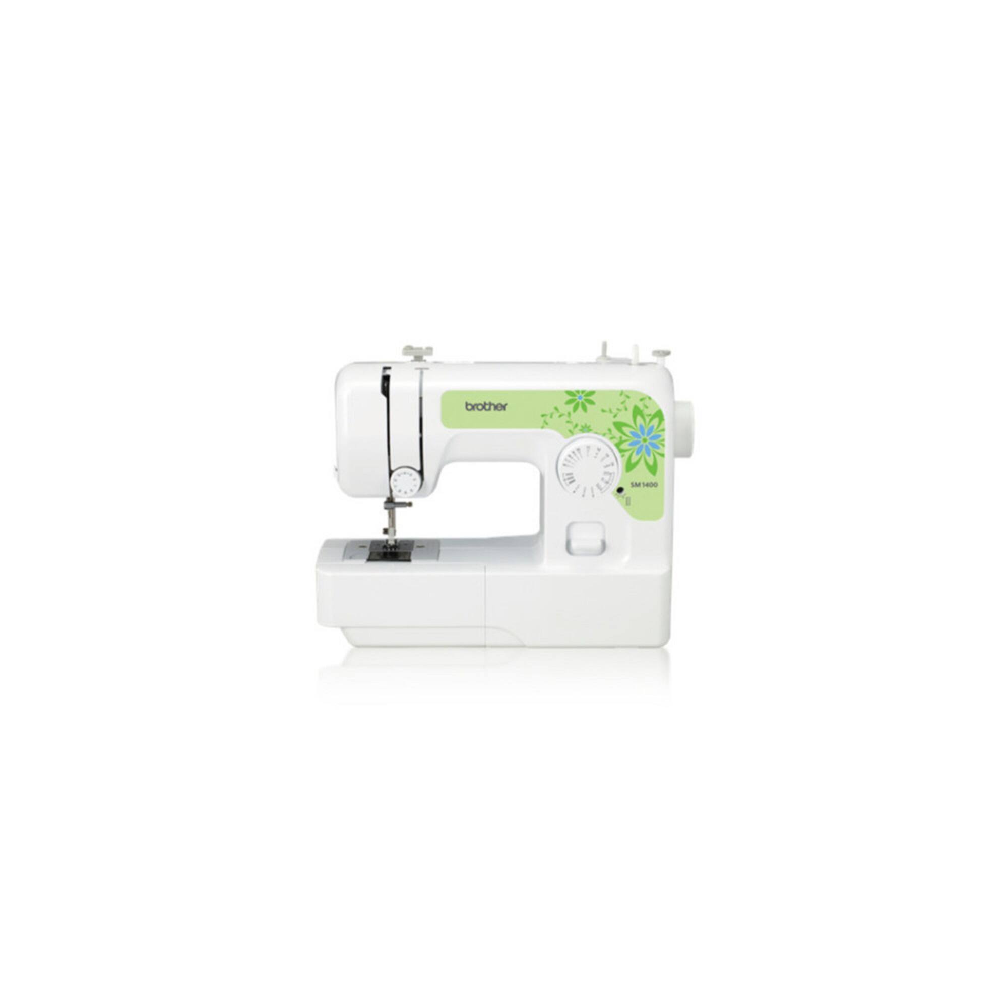 Left. Brother - Brother SM1400 14-Stitch Floral Sewing Machine in White - White.
