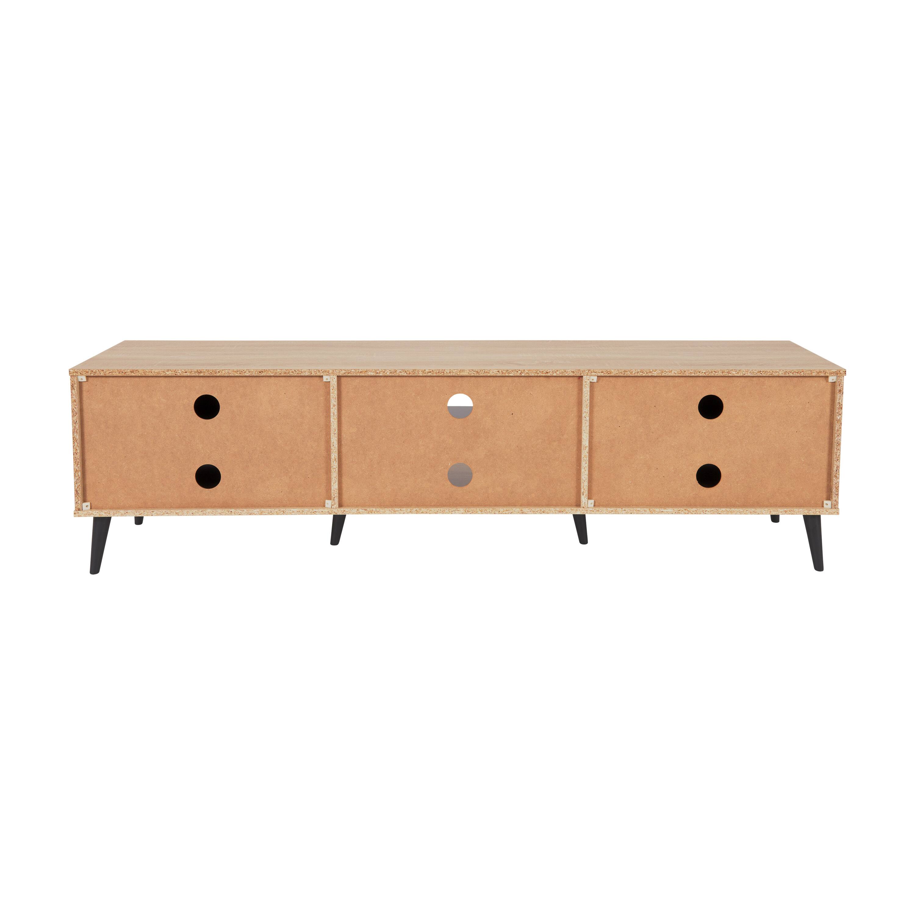 Alt View 24. CorLiving - Cole Collection TV Stand with Cabinets for Most TVs up to 85" - Light Wood.